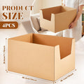 Lounsweer 4 Pack XXL Disposable Litter Boxes, Jumbo Cardboard High Sided