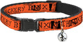 Disney Cat Collar, Breakaway Collar with Bell, Hocus Pocus Thackery Binx Cat Silhouette Orange Black, 8.5 to 12 Inches 0