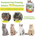 Freeze-Dried Cat Grass Treats with Omega-3 Fish Oil Blend - Hairball Control, Skin & Coat Health for Cats (Chicken & Fis
