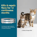 Flea and Tick Collar for Cat – 8-Month Protection – Adjustable & Waterproof – Safe, Long-Lasting Repellent for Fleas, Ti