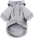 Dog Hoodies for Small Dogs with Zipper Pocket, Soft Clothes with Rope Hat