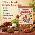 Natural Chicken Dewormer Powder, Chili Mix with Oregano for Poultry Supplement,16OZ