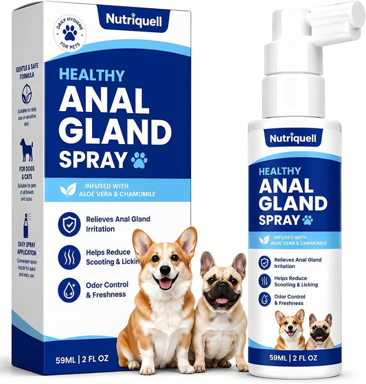 Anal Gland Spray for Dogs & Cats, Helps Relieve Anal Gland Irritation, Reduces Scooting & Licking, Odor Control Spray fo