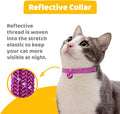 BirdsBeSafe® Break Away Cat Collar with Bell, Reflective Thread for Night Visibility, Comfortable Elastic Stretch Cat Collar to Protect Cat from Getting Stuck in The Garden.