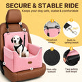 ALL GOOD PET SUPPLIES Dog Car Seat for Small/Medium Dogs Under 35lbs