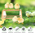 Ensayeer Mini Chick Perch with Mirror, Strong Bamboo Roosting Bar for coop and brooder, Training Perch for Baby Chicks, El Pollitos, La Pollita, Easy to Assemble and Clean, Fun Toys for Chick
