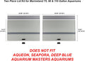 H2Pro Glass Canopy Aquarium Lid for Fresh & Saltwater Fish Tanks (M48GT for Marineland 75/90 / 110 Gallon Aquariums)