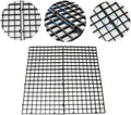 RLECS 2pcs 30cm x 15cm Plastic Grid Divider Tray Egg Crate Louvre Aquarium Fish Tank Bottom Isolation, Black