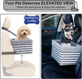 MARSLABO Dog Car Seats for Small Dogs, Upgrade Dog Booster Seat with Metal Frame Construction with Double-Layer Oxford, Perfect for Small Pets up to 20lbs