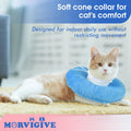 Cat Cone Collar Soft, Adjustable & Lightweight Kitten Elizabethan e Collar to Stop Licking After Surgery, Ideal for Wound Recovery, Durable & Machine Washable, Blue Small