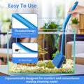 Fish Tank Cleaner with Five Sided Sponge Brush and Long Handle Aquarium Scrubber Alage Scraper for Glass Aquariums Terra