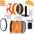 Silent Runner 12" Regular Wheel + Sandy Track + Cage Attachment - Pet Exercise Wheel Package Set - for Sugar Gliders, Fe