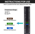 Aquarium Thermometer Strips, Fish Tank Temperature Gauge Stickers, Reptile Thermometer, Stick-on Temperature Monitor Str