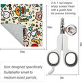 Bird Nail Clippers,Parrot Grooming wrap,2in1 for Safe Nail Trimming – Fits Cockatiel, Parakeet, Lovebird, Budgie, Anti-S