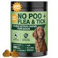 NEXZL 200 Chews Flea and Tick Prevention Chews-No Poo Chew for Dogs-2 in 1 Control Coprophagia & Flea Tick Supplement-Natural Soft Treats Deterrent Eat Poop with Digestive Enzymes Probiotics-Chicken