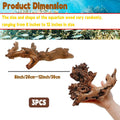 Hamiledyi Aquarium Driftwood 3PCS Natural Trunk Driftwood Assorted Branches 8-12" Reptile Wood Decor Terrarium Ornament 