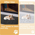 Tindbea Dog Mat for Mud Paws,Absorbs Moisture Dirt Non-Slip Washable Mud Mat for Dogs,Soft Rubber Backing Front Inside Pet Rug for Entryway, Dog Paws, Patio(20"x48",Charcoal)