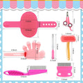 Rabbit Grooming Kit, Rabbit Brush for Shedding with Bunny Nail Clipper, Rabbit Nail Trimmers with Pet Combs for Hamster 