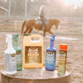 PYRANHA Wipe N' Spray for Horses - Oil-Based Long Lasting Fly Control Repels Horn, Deer, Horse, House, Stable, & Face Fl
