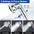 Dog Shower Attachment for Convenient Dog Bath, 3-mode High Pressure Handheld Dog Shower Head, Indoor Shower Dog Wash Sprayer Kit Includes 8.2-Foot Hose, 3-way Diverter, Dog Brush and Adhesive Holder