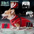 Fragralley Dog Coat with Harness Built in, Waterproof Warm Jacket Vest