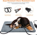 INVENHO Heated Cat Bed, Waterproof Adjustable Temperature Dog Cat Heating Pad with Timer, Indoor Pet Heating Pad for Cat