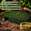 L Size Green Moss Cave Hide, Reptile Shelter for Gecko Snake