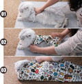CKNCY 27.6" Cat Grooming Wrap Cat Wrap for Cutting Nails Cat Restraint for Nail Clipping Cat Swaddle Wrap Cat Burrito Wrap L(Within 15lbs) Anti-Scratch Anti-Escape Multifunctional Pet Tool