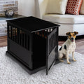 Casual Home Wooden Indoor Dog Crate House Kennel End Table Night Stand Furniture with Lockable Latch for Small to Medium
