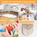 Carpet Rake Sheepskin Wool Brush and Cleaner Comb, Wood, 2PCS (Big+Small)