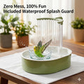 Bird Automatic Bath Shower,Large Bird Shower Fountain with Running Water