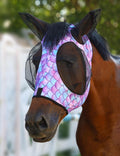 Harrison Howard Stretch Fly Mask with Forelock Opening and Patterns Comfortable Breathable Snug Fitting Horse Fly Mask F