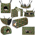 Geelin 8 Pack Rat Hammock Ferret Tunnel Guinea Pig House Hideout Cave Bed