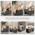 Garnpet Dog Stairs for Bed with Tunnel, 5-Step Dog Steps for Small Dogs and Cats, Non-Slip Indoor Pet Stair for Couch an