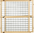 MYPET Wire Mesh Dog Gate: 29.5"-50" Wide, Pressure Mounted with No Tools; Expandable, Durable Pet Gates for Doors and Ha