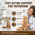 Dewormer for Cats Broad Spectrum Cats Tapeworm Dewormer for Tapeworm, Roundworm & Hookworm