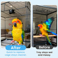BREENHILL 23.6x16.9in Bird Cage Liners - 100 Sheets Pre-Cut Disposable Cage Tray Liners, High Absorbent Non-Woven Pads for Parrots, Cockatiels and Small Animals