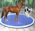 FlidRunest Thickened Horse Splash Pad Toy, Anti-Slip Horse Bathtub for Summer, Durable Outdoor Water Play Mat for Horses