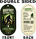 Mama Lu's Crew Bigfoot Response Team Dog Tag Necklace, Double-Sided Aluminum Sasquatch ID with Ball Chain & Key Ring, Ma