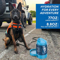 Dog Water Bowl Dispenser 77oz, Large Pet Dog Water Bottle Portable with Pull-Out Travel Water Bowl for Dogs, Portable Wa