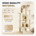 Aidoly Cat Tree 54 Inch, Multi-Level Cat Tower with Condo, Perches, Sisal Scratching Posts and Climbing Ladder, Pet Play Toy Balls House for Indoor Cats