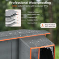 Heated Cat House for Outside in Winter, Weatherproof Outdoor Cat House with Cat Heating Pad, Waterproof &Safe Escape Doo