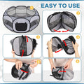 Soft Breathable Small Animal Playpen with Zipper Cover - Portable Rabbit/Bunny Pen & Chick Brooder Box, Lightweight Encl