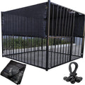 Dog Kennel Shade Cover 90% Sunblock Shading Cloth Net Mesh Tarp 10x10 ft for Outdoor Large Pet Crate with 12 Ball Bungee
