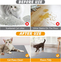 Silicone Cat Litter Mat, Waterproof, Raised Edge, 28 x 20 in, Gray