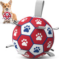 Diman Dog Balls,6 Inch Balls for Dogs with Straps, Dog Soccer Ball