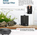 AQQA Aquarium Sponge Filter for 5-20 Gallon, Submersible Fish Tank Filter