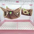 Small Animal Hammock, Hamster Hanging Bunkbed Hammock & Tunnel Warm Bed House Cage Nest Cage Hanging Tunnel and Hammock 