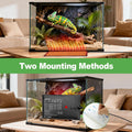 Reptile Heating Pad with Internal Sensor&Thermostat, 8" x 18" 24W Under Tank Heater Mat for 10-40 Gallon Tanks, IP67 Wat