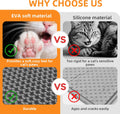 Anywish Large Cat Litter Mat for Litter Box, 47"×33" Double Layer Trapping Mat, Non-Slip Water Proof Kitty Litter Pad, Grey